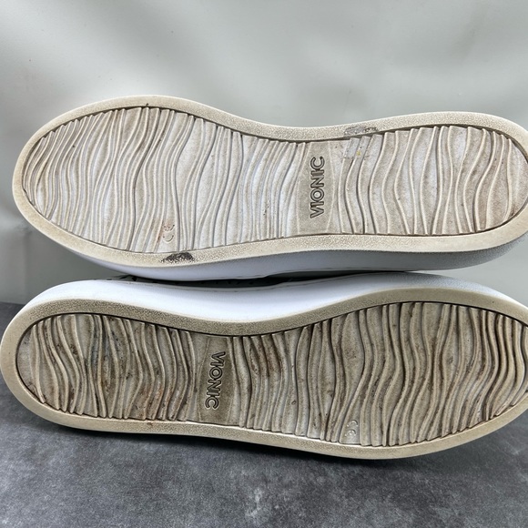 Vionic MIDI Perf Women Shoes Gray 8.5M Perforated Leather Slip On Casual Loafers - Picture 13 of 16